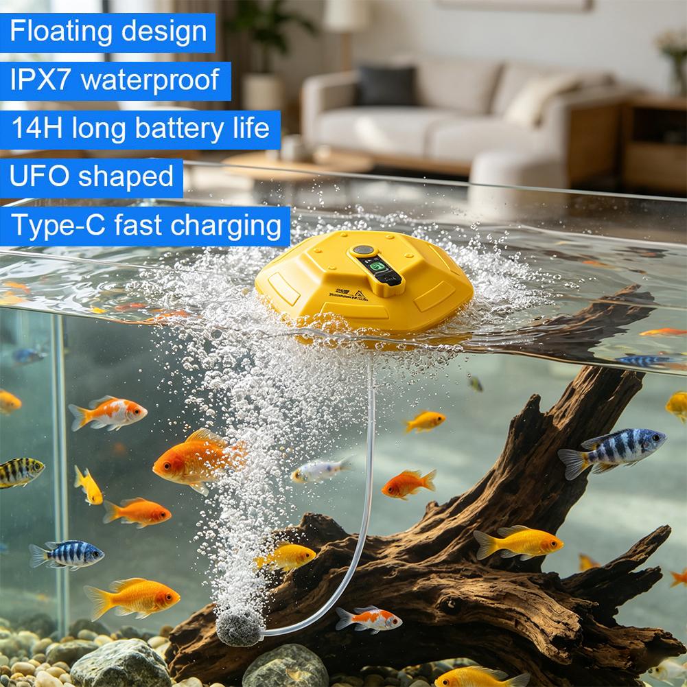 مضخة أكسجين محمولة لأحواض الأس - مراجعة Marine Fish Tank وسعره